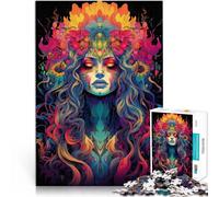 Puzzle 1000 pezzi per adolescenti Ragazza demone psichedelica n. Per il divertimento in famiglia Regalo di compleanno, regali, arte murale 52x38cm