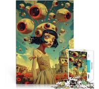 Puzzle 1000 pezzi per adolescenti Ragazza futurista retrò anime Vacanza a casa: uccidere il tempo Migliorare l'amore tra le coppie 75x50cm