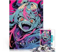 Puzzle 1000 pezzi per adolescenti Ragazza mostro anime Antistress Vacanza in patria Uccidere il tempo Lista dei desideri con Babbo Natale 75x50cm