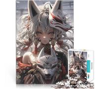 Puzzle 1000 pezzi per adolescenti Ragazza Neko mascherata di Anime Fox Sfida difficile Ogni pezzo è unico - Gioco divertente e stimolante per tutta la famiglia 38x26cm