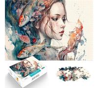 Puzzle 1000 pezzi per adolescenti ragazza pesce koi Giocattolo educativo intellettuale decomprimente Decorazioni e regali unici per la casa 52x38cm