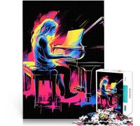 Puzzle 1000 pezzi per adolescenti Ragazza pianoforte a coda solo Sfida di gioco educativo giocattolo Adatto per la decorazione del desktop 52x38cm