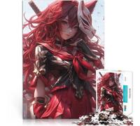 Puzzle 1000 pezzi per adolescenti Ragazza samurai anime Giocattoli educativi per l'apprendimento Giochi per famiglie Opera d'arte 38x26cm