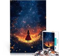 Puzzle 1000 pezzi per adolescenti Ragazza sotto il cielo stellato Riduzione dello stress interessante Collezione di artisti, Belle arti 38x26cm