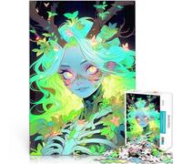 Puzzle 1000 pezzi per adolescenti Ragazza spirito della foresta luminosa degli anime Divertimento in famiglia Decorazione d'arte per la casa 75x50cm