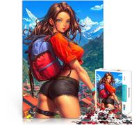 Puzzle 1000 pezzi per adolescenti Ragazza viaggiatrice anime Gioco impegnativo e gioco in famiglia Migliorare l'amore tra le coppie 52x38cm