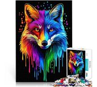 Puzzle 1000 pezzi per adolescenti Rainbow Fox Pop Art Fox Co Giocattoli da gioco per regalo di famiglia Migliorare l'amore tra le coppie 75x50cm