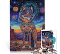 Puzzle 1000 pezzi per adolescenti Re Lupo Sacro Antistress Vacanza in patria Uccidere il tempo Migliorare l'amore tra le coppie 38x26cm