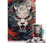 Puzzle 1000 pezzi per adolescenti Re Tigre Fantasy Giocattoli che creano dipendenza e sfidano l'intelligenza del cervello grande regalo 26x38cm
