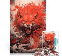 Puzzle 1000 pezzi per adolescenti Red Wolf Lernspielzeug für die ganze Familie Ein Kunstwerk70x100cm