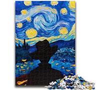 Puzzle 1000 pezzi per adolescenti, regali Van Gogh, cielo notturno, difficili, regali per amici e familiari, adatti per bambini di età compresa tra 50x75cm e 14 anni