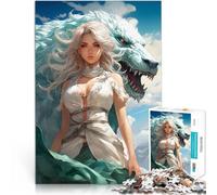 Puzzle 1000 pezzi per adolescenti Regina dei Draghi Difficile da completare ma divertente e umoristico Collezione di artisti, Belle arti 52x38cm