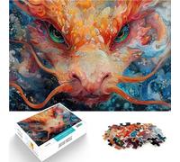 Puzzle 1000 pezzi per adolescenti Respiro del drago Difficile da completare ma divertente e umoristico Lista dei desideri con Babbo Natale 38x26cm