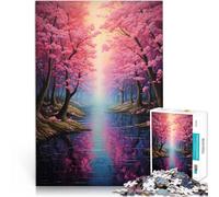 Puzzle 1000 pezzi per adolescenti Riflessi di fiori di ciliegio giocattoli educativi per l'apprendimento offerte come regali per tutta la famiglia 50x70cm