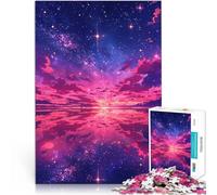 Puzzle 1000 pezzi per adolescenti Riflessi rosa cielo stellato Giocattolo educativo antistress perché è ideale come regalo per tutta la famiglia 75x50cm