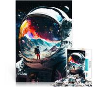 Puzzle 1000 pezzi per adolescenti Riflessioni dell'astronauta Sfida di gioco educativo giocattolo Gioco educativo per compleanno e Natale 52x38cm