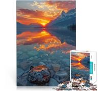 Puzzle 1000 pezzi per adolescenti Riflesso maestoso del tramonto Vacanza a casa: uccidere il tempo Collezione di artisti, Belle arti 52x38cm