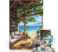 Puzzle 1000 pezzi per adolescenti Rifugio in villa sul mare Vacanza a casa: uccidere il tempo offerte come regali per tutta la famiglia 38x26cm