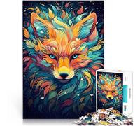 Puzzle 1000 pezzi per adolescenti Ritratto astratto di volpe rossa Analisi e logica Ogni pezzo è unico - Gioco divertente e stimolante per tutta la famiglia 38x26cm