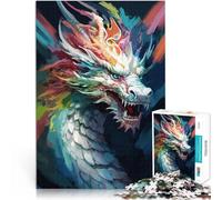 Puzzle 1000 pezzi per adolescenti Ritratto del drago bianco Gioco impegnativo e gioco in famiglia Migliorare l'amore tra le coppie 75x50cm