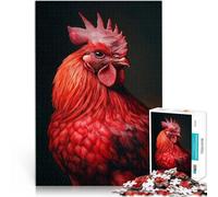 Puzzle 1000 pezzi per adolescenti Ritratto del Gallo Rosso Vacanza a casa: uccidere il tempo Gioco educativo per compleanno e Natale 52x38cm