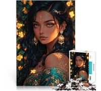 Puzzle 1000 pezzi per adolescenti Ritratto della principessa dorata Gioco impegnativo con pezzi completamente interconnessi di forma casuale 38x26cm