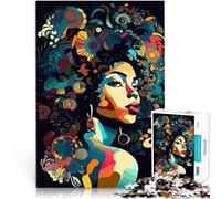 Puzzle 1000 pezzi per adolescenti Ritratto di donna astratta Giocattolo educativo per l'apprendimento Regalo di compleanno, regali, arte murale 75x50cm