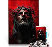 Puzzle 1000 pezzi per adolescenti Ritratto di Gesù Cristo Gioco impegnativo e gioco in famiglia Decorazioni e regali unici per la casa 75x50cm