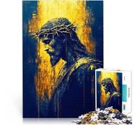 Puzzle 1000 pezzi per adolescenti Ritratto di Gesù Cristo Gioco intellettuale giocattolo con pezzi completamente interconnessi di forma casuale 38x26cm
