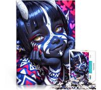 Puzzle 1000 pezzi per adolescenti Ritratto di ragazza demone Vacanza a casa: uccidere il tempo perché è ideale come regalo per tutta la famiglia 75x50cm