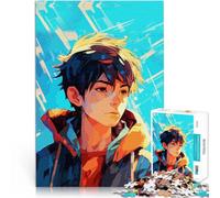 Puzzle 1000 pezzi per adolescenti Ritratto di ragazzo anime Giocattolo educativo per l'apprendimento Migliorare l'amore tra le coppie 38x26cm