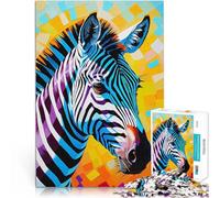 Puzzle 1000 pezzi per adolescenti Ritratto di zebra per il giocattolo di sfida del gioco educativo è ideale come regalo per tutta la famiglia 38x26cm