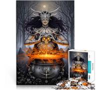 Puzzle 1000 pezzi per adolescenti Rituale della Strega Oscura Gioco intellettuale giocattolo Lista dei desideri con Babbo Natale 38x26cm