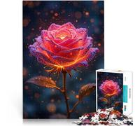 Puzzle 1000 pezzi per adolescenti Rosa luminosa Giocattolo educativo intellettuale decomprimente Regalo di compleanno, regali, arte murale 38x26cm