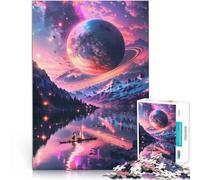 Puzzle 1000 pezzi per adolescenti Saturno rosa mistico Antistress Vacanza in patria Uccidere il tempo Adatto per la decorazione del desktop 38x26cm