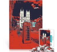 Puzzle 1000 pezzi per adolescenti Scena di strada di Londra Gioco impegnativo e gioco in famiglia Migliorare l'amore tra le coppie 75x50cm