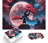 Puzzle 1000 pezzi per adolescenti Scenario fantasy di samurai Giocattoli da gioco per regalo di famiglia con poster abbinato e foglio di quiz 75x50cm