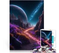 Puzzle 1000 pezzi per adolescenti Scia al neon nello spazio Giocattoli per l'intrattenimento in famiglia Migliorare l'amore tra le coppie 75x50cm