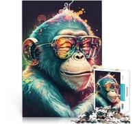 Puzzle 1000 pezzi per adolescenti Scimmia della marijuana giochi divertenti per famiglie Ogni pezzo è unico - Gioco divertente e stimolante per tutta la famiglia 52x38cm
