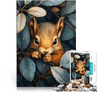 Puzzle 1000 pezzi per adolescenti Scoiattolo nelle foglie Giocattoli da gioco per regalo di famiglia regali per amici e familiari 26x38cm