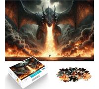 Puzzle 1000 pezzi per adolescenti Scontro tra draghi infernali Giocattoli di gioco impegnativi è ideale come regalo per tutta la famiglia 52x38cm