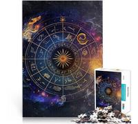 Puzzle 1000 pezzi per adolescenti segni zodiacali Giocattolo educativo intellettuale decomprimente Regalo di compleanno, regali, arte murale 52x38cm