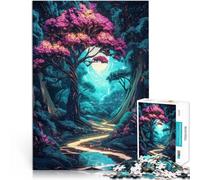 Puzzle 1000 pezzi per adolescenti Sentiero della foresta incantata Gioco a quiz con pezzi completamente interconnessi di forma casuale 52x38cm