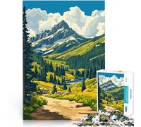 Puzzle 1000 pezzi per adolescenti Sentiero nella foresta pacifica, arte della natura Analisi e logica Decorazioni e regali unici per la casa 52x38cm