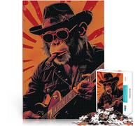 Puzzle 1000 pezzi per adolescenti Serata Blues del Signor Scimmia Vacanza a casa: uccidere il tempo Migliorare l'amore tra le coppie 38x26cm