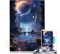Puzzle 1000 pezzi per adolescenti Serenità dello Spazio Lago Sfida di gioco educativo giocattolo Collezione di artisti, Belle arti 52x38cm