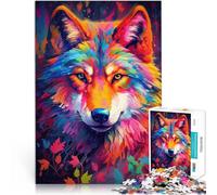 Puzzle 1000 pezzi per adolescenti Serie artistica del lupo, stile 11 Sollievo dallo stress Gioco educativo per compleanno e Natale 52x38cm