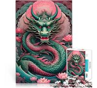 Puzzle 1000 pezzi per adolescenti serpente drago Difficile da completare ma divertente e umoristico Adatto per la decorazione del desktop 38x26cm