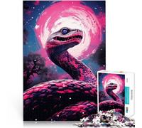 Puzzle 1000 pezzi per adolescenti Serpente retrò Difficile da completare ma divertente e umoristico Migliorare l'amore tra le coppie 52x38cm