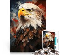 Puzzle 1000 pezzi per adolescenti Sguardo dell'aquila calva Giocattoli di gioco impegnativi Migliorare l'amore tra le coppie 52x38cm